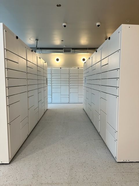 Image of Luxer One lockers in an apartment community